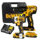 Kit Furadeira Parafusadeira Impacto Brushless 20v Bivolt DCD7781D2 C/ Dcf885B - Dewalt