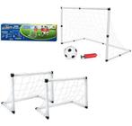 Kit Futebol 2 Traves Com Bola E Bomba Para Brincar E Treinar - DM Toys