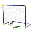 Kit Futebol Mini Gol com Rede Bola Bomba de Ar Pais & Filhos