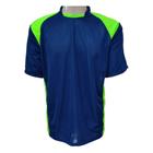 Kit Futebol TRB com 16 Camisas Azul Marinho/Verde Limão e 16 Calções Azul Marinho