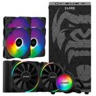 Kit Gabinete Gamer Zilla Com Vidro Temperado Suporta Water Cooler + Water Cooler Sangue Frio Tdp 250W + 4 Unid Cooler Fan V.Ring Led Fixo 5 Cores