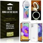 Kit Galaxy M22 Flash Ring + Capa Anti Impacto + Película de Vidro 3D - Armyshield