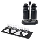 Kit Galheteiro Porta Azeite Vinagre Molheira Vidro Azeiteiro Vinagreiro Recipientes Molhos Copos Shots Pratos Presente