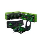 Kit Gamer 4 em 1 Dragon War Headset, Teclado, Mouse e Mousepad ELG CGDW41G