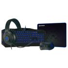 Kit Gamer 4 em 1 Hoopson LED Azul - Teclado + Mouse + Headset + Mousepad - TPC-067AZ