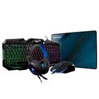 Kit Gamer 4 em 1 Hoopson LED Rainbow - Teclado + Mouse + Headset + Mousepad - TPC-068K