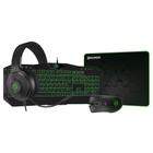 Kit Gamer 4 em 1 Hoopson LED Verde - Teclado + Mouse + Headset + Mousepad - TPC-067VD