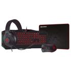 Kit Gamer 4 em 1 Hoopson LED Vermelho - Teclado + Mouse + Headset + Mousepad - TPC-067VR