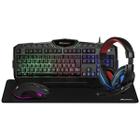 Kit Gamer 4em1 Ktork Extreme Full Led 6400dpi Mousepad Grand