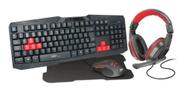 Kit Gamer 4x1 Teclado Headset Mouse Mousepad Knup Kp-2061