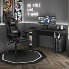 Kit Gamer Cadeira Reclinável Moob Thunder Com Mesa Escrivaninha MX Com Suporte para Headset Preto