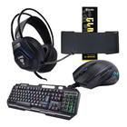 Kit Gamer Com Teclado Mouse Headset Mouse Pad SET018