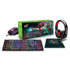 Kit Gamer ELG Striker 04 em 01, Headset + Mouse + Teclado + Mousepad - CGSR41