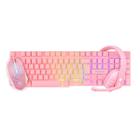 Kit Gamer Evolut EG-53 Teclado, Mouse, Headset Rosa