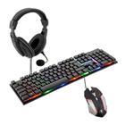 Kit Gamer III Bright Teclado Mouse Headset Ref.0543