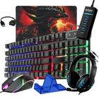 Kit Gamer Mobilador Teclado Mouse Fone P/ Celular Free Fire Tipo C