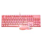 Kit Gamer Motospeed CK700 - Teclado Óptico-Mecânico, LED, ANSI + Mouse, LED, Rosa - FMSCB0080RSA