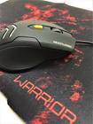 Kit Gamer Mouse 3200Dpi Com Mouse Pad Warrior Vermelho