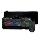 Kit Gamer Mouse sem fio Teclado Semi Mecanico e Mousepad RGB