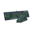 Kit gamer redragon hunter s108 abnt-2 teclado mecanico rainbow e mouse rgb - dark green