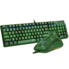 Kit Gamer Redragon S108 Light Green , Rainbow, Switch Outemu Blue, ANSI + Mouse RGB Camuflado - S108