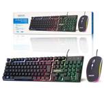 Kit gamer teclado e mouse bk-g550 + mouse pad preto 70x35