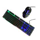 Kit Gamer Teclado e Mouse Led Colorida Notebook Pc Jogos Conexão USB