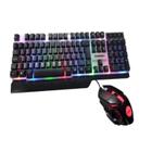 Kit gamer teclado e mouse led rgb abnt2 prova d'agua dw-550