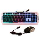 Kit Gamer Teclado + Mouse em Led Metal ABNT Semi-Mecânico