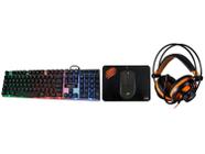 Kit Gamer Teclado Mouse Headset Mouse Pad - OEX Game Combo Argos