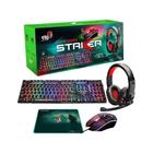 Kit Gamer Teclado Mouse Headset Starter 4 EM 1 CGSR41 ELG