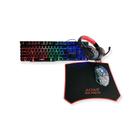 Kit Gamer teclado RGB mouse headset mouse pad