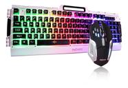 Kit Gamer Teclado Semi Mecânico + Mouse Óptico Led Bk-3000