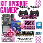 Kit Gamer upgrade, Core i3 4170, 16GB, SSD 480GB, PVídeo 2GB, Windows 10 Pro Trial c/jogos.