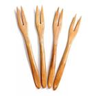 Kit Garfos Frutas Bambu 4 Peças 14cm Yoi