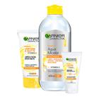 Kit Garnier SkinActive Sabonete Líquido Facial, Água Micelar e Hidratante Facial