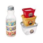 Kit Garrafa 500 ml + 3 Potes para Lanche Meu Malvado Favorito Infantil Plasutil