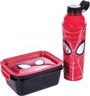 Kit Garrafa e Marmita do Homem Aranha Vermelho Plasútil