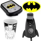 Kit Garrafa Garrafinha Batman Morcego Pote Potinho Copo - Plasutil