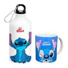 Kit Garrafa Squeeze Stitch + Caneca De Porcelana