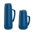 Kit Garrafa Térmica 1L e 500ml Azul Cristal - Soprano