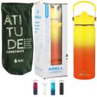 KIT Garrafa Térmica Arell Straw Flask 532ml com Saquinho Algodão