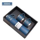 Kit Garrafa Térmica Vacuum 500ml Com 3 Xícaras