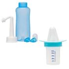 Kit garrafinha lavadora limpeza nasal buba infantil adulto 300 ml com 2 bicos e dosador
