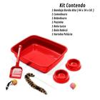 Kit gato prime top 7pcs + cama suspensa - vermelho