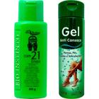 Kit Gel Detonador com 21 Ervas + Gel Anti Cansaço Pernas Pés Costas e Articulações
