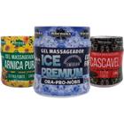 Kit Gel Massageador Arnica Pura + Ice Premium + Cascavel