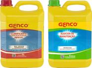 Kit Genfloc 5L e Algicida Manutenção 5L