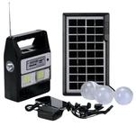Kit Gerador Energia Solar Rádio Bluetooth Placa Solar 3Lamp - Luatek