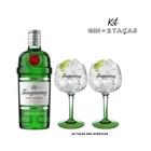 KIT Gin Tanqueray 750ml com 2 TAÇAS ACRÍLICAS personalizadas Tanqueray